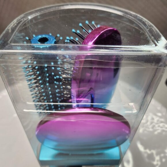 NEW 5-Piece Hairbrush Brush Set Hand Mirror Beauty Brushes Blue Easter Basket St - Picture 5 of 11